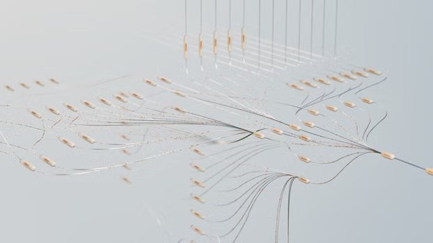 Abstract neural network, representing Microsoft Copilot and AI readiness